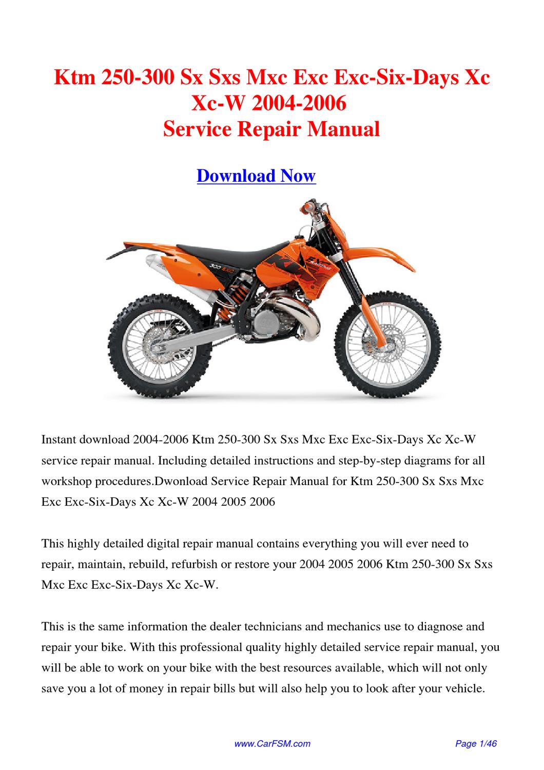 2017 ktm 250 sxf repair manual download